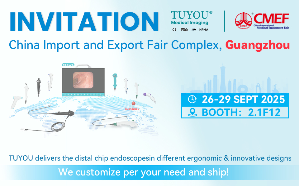 Neueste Unternehmensnachrichten über ‡CMEF 2025 Guangzhou Ausstellung ‡TUYOU® Endoskopkamera 360° Revolution