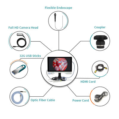 24 Zoll flexibles und starres FHD-Endoskop-Kamerasystem mit Wiedergabe und 2 USB-Speicherfunktionen
